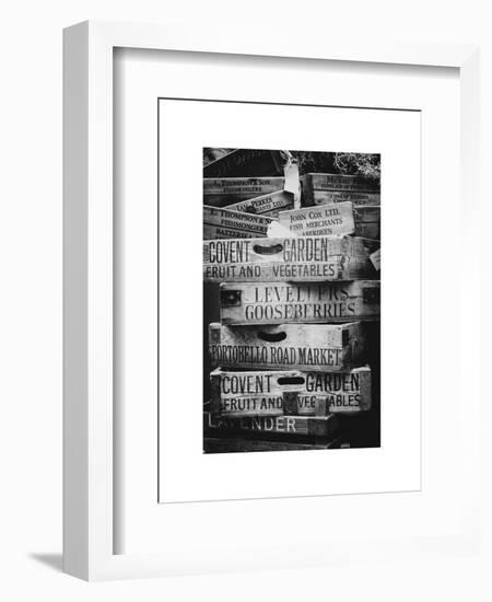 Old Wooden Crates used on Markets in London - Portobello Road Market - Notting Hill - UK - England-Philippe Hugonnard-Framed Art Print