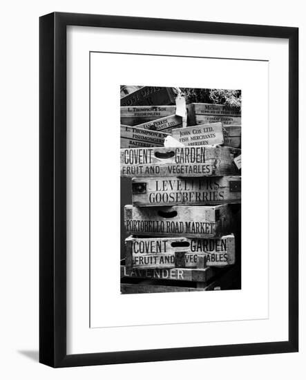 Old Wooden Crates used on Markets in London - Portobello Road Market - Notting Hill - UK - England-Philippe Hugonnard-Framed Art Print