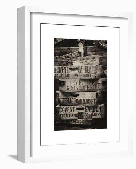 Old Wooden Crates used on Markets in London - Portobello Road Market - Notting Hill - UK - England-Philippe Hugonnard-Framed Art Print