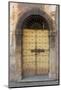 old wooden door in the mountain village Lavenone, Lombardy, Italy-Klaus Scholz-Mounted Photographic Print