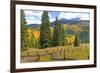 Old Wooden Fence and Autumn Colors in the San Juan Mountains of Colorado-John Alves-Framed Photographic Print