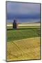 Old wooden granary in Collins, Montana, USA-Chuck Haney-Mounted Photographic Print