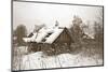 Old Wooden House amongst Winter Snow-basel101658-Mounted Photographic Print