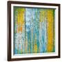 Old Wooden Planks Painted with Paint Cracked by a Rustic Background-Elena Larina-Framed Premium Giclee Print