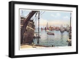 Old Wooden Ship, Nantucket, Massachusetts-null-Framed Art Print