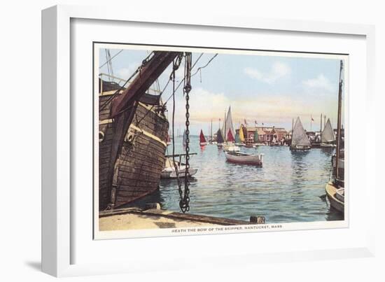 Old Wooden Ship, Nantucket, Massachusetts-null-Framed Art Print