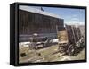 Old Wooden Wagons-null-Framed Stretched Canvas