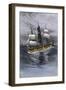 Old Wooden Whaling-Ship under Sail-null-Framed Giclee Print