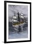 Old Wooden Whaling-Ship under Sail-null-Framed Giclee Print