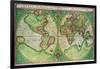 Old World Map 1587-null-Framed Giclee Print