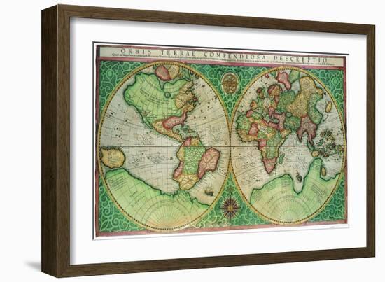 Old World Map 1587-null-Framed Giclee Print