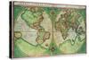 Old World Map 1587-null-Stretched Canvas