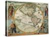 Old World Map 1597-null-Stretched Canvas