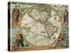 Old World Map 1597-null-Stretched Canvas