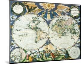Old World Map 1666-Pieter Goos-Mounted Giclee Print