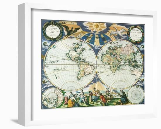 Old World Map 1666-Pieter Goos-Framed Giclee Print