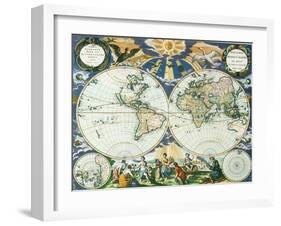 Old World Map 1666-Pieter Goos-Framed Giclee Print