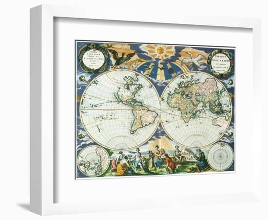 Old World Map 1666-Pieter Goos-Framed Giclee Print