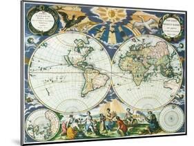 Old World Map 1666-Pieter Goos-Mounted Giclee Print