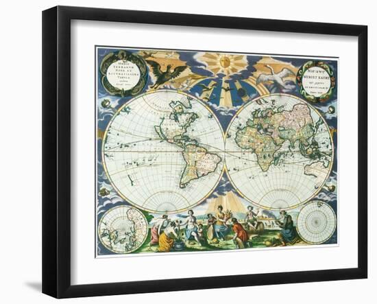 Old World Map 1666-Pieter Goos-Framed Giclee Print