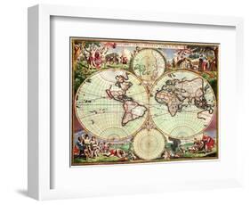 Old World Map 1675-null-Framed Giclee Print