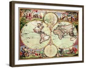 Old World Map 1675-null-Framed Giclee Print