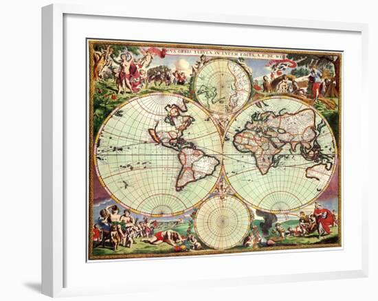 Old World Map 1675-null-Framed Giclee Print