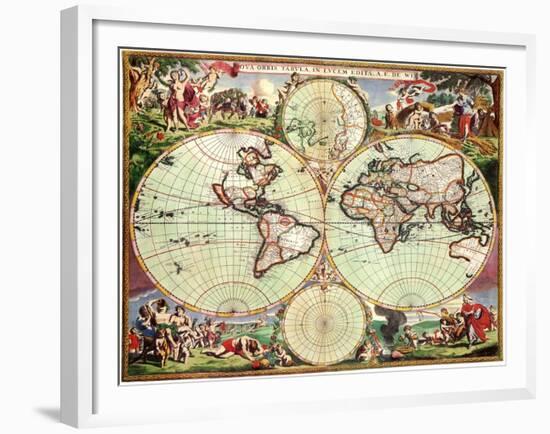 Old World Map 1675-null-Framed Giclee Print