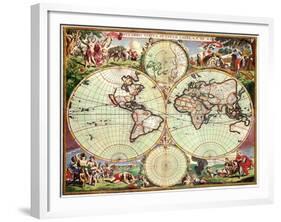 Old World Map 1675-null-Framed Giclee Print