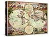 Old World Map 1675-null-Stretched Canvas