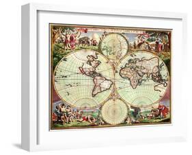 Old World Map 1675-null-Framed Giclee Print