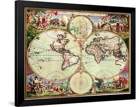 Old World Map 1675-null-Framed Giclee Print