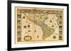 Old World Map 2-null-Framed Art Print