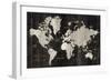 Old World Map Black-Wild Apple Portfolio-Framed Art Print