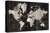 Old World Map Black-Wild Apple Portfolio-Stretched Canvas