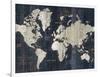 Old World Map Blue Crop-Wild Apple Portfolio-Framed Art Print