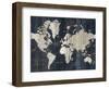 Old World Map Blue Crop-Wild Apple Portfolio-Framed Art Print