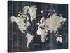 Old World Map Blue v2-Wild Apple Portfolio-Stretched Canvas