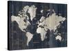 Old World Map Blue v2-Wild Apple Portfolio-Stretched Canvas