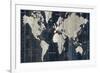 Old World Map Blue-Wild Apple Portfolio-Framed Art Print