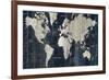 Old World Map Blue-Wild Apple Portfolio-Framed Art Print