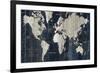 Old World Map Blue-Wild Apple Portfolio-Framed Art Print