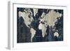 Old World Map Blue-Wild Apple Portfolio-Framed Premium Giclee Print