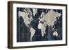 Old World Map Blue-Wild Apple Portfolio-Framed Art Print