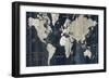 Old World Map Blue-Wild Apple Portfolio-Framed Premium Giclee Print