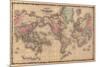 Old World Map Colorful Art Print Poster-null-Mounted Poster