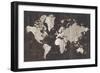 Old World Map Dark Neutral-Wild Apple Portfolio-Framed Art Print