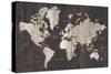 Old World Map Dark Neutral-Wild Apple Portfolio-Stretched Canvas