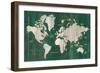 Old World Map Green-Wild Apple Portfolio-Framed Art Print