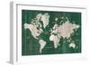 Old World Map Green-Wild Apple Portfolio-Framed Art Print